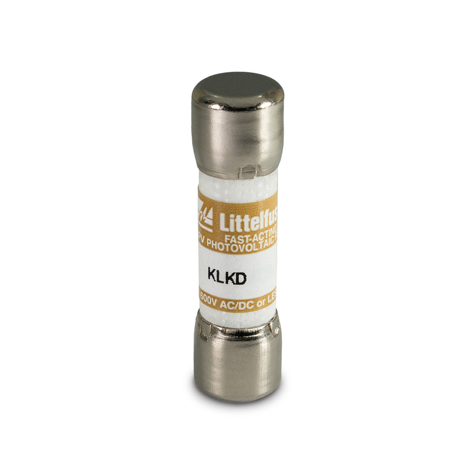 Littelfuse KLKD 0.1A Midget Fuses, Fast Acting, 600Vac/Vdc, KLKD.100