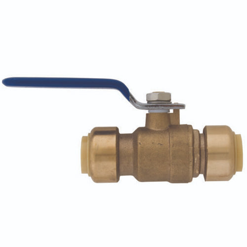 Alltemp 02-07530L, 1/2'' No Drain Ball Valves, Push-Fit to Push-Fit Quick Connect