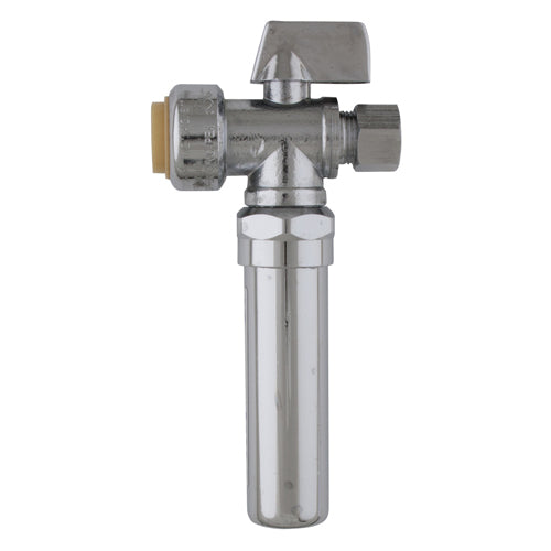 Alltemp 02-07562R, Water Hammer, 1/2'' Push-Fit Quick Connect to 3/8'' Compression Fit Straight Mini Ball Valve