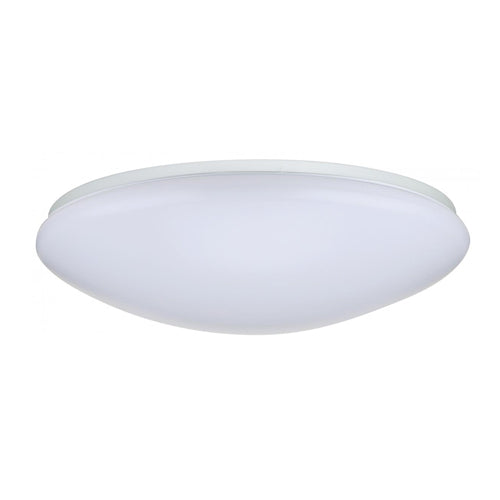 Satco 62-766, 19'' LED Flush Mount Fixtures With Occupancy Sensor, 120V, White, 32.5W, 3000K Warm White, 2000  Lumens