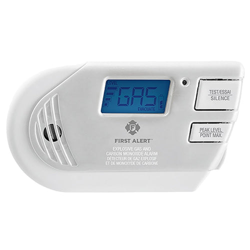 BRK1039758, Combo Explosive Gas and Carbon Monoxide Alarm with Battery Backup and Digital Display
