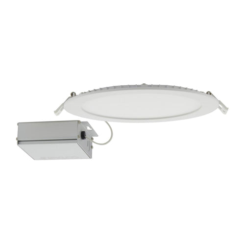 Satco S11828, 8'' LED Direct Wire Downlight, 24W, 120V, 5CCT Selectable, 2000 Lumens, Round, Remote Driver, White Finish