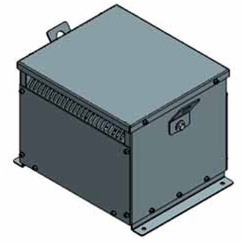 Electric Power 10J4P3DBN1T0, 10KVA, 1 Phase, Primary 240V, Secondary 208V, NEMA 1 Enclosure, Copper Winding, Isolation Type Low Noise Step Down Transformer