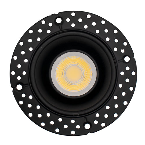 Lotus LED-2-S11W-DTW-BK-EY-T-24D, 2" Trimless Black Round Gimbal LED, 120VAC, 11W, Dim to Warm 3000K-1800K, 900 Lumens, 24° Beam Angle