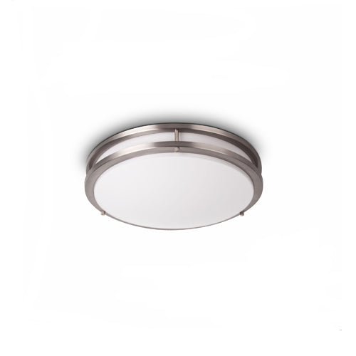 NEXLEDS NX-FMDR11-18W, 11'' Double Ring LED Ceiling Light, 120VAC, 18W, 1300 Lumens, 3000/4000/5000K, Dimmable, White
