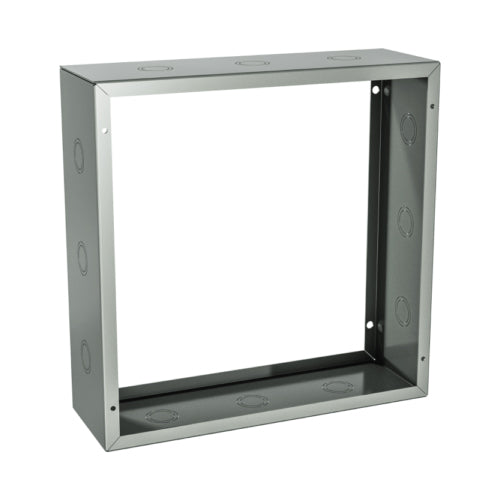 EXM 1100 DER060604, NEMA 1 Pull Box Extension Ring with Knockouts, Dimension 6'' x 6'' x 4'', IP 20,  Mild Steel Painted ASA 61 Gray