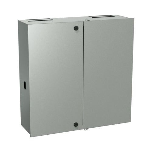 EXM 1100 MCHQDD484812, NEMA 1 Double Door Metering Cabinet with Hydro-Quebec Specifications with 1/4 Turn Locks Padlockable, Dimension 48'' x 48'' x 12'', IP 20, Mild Steel Painted ASA 61 Gray