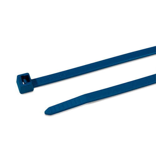 Hellermann Tyton 111-00830, Metal Content Tie, 8" Long, 50lb Tensile Strength, PA66MP, Blue, 100/pkg