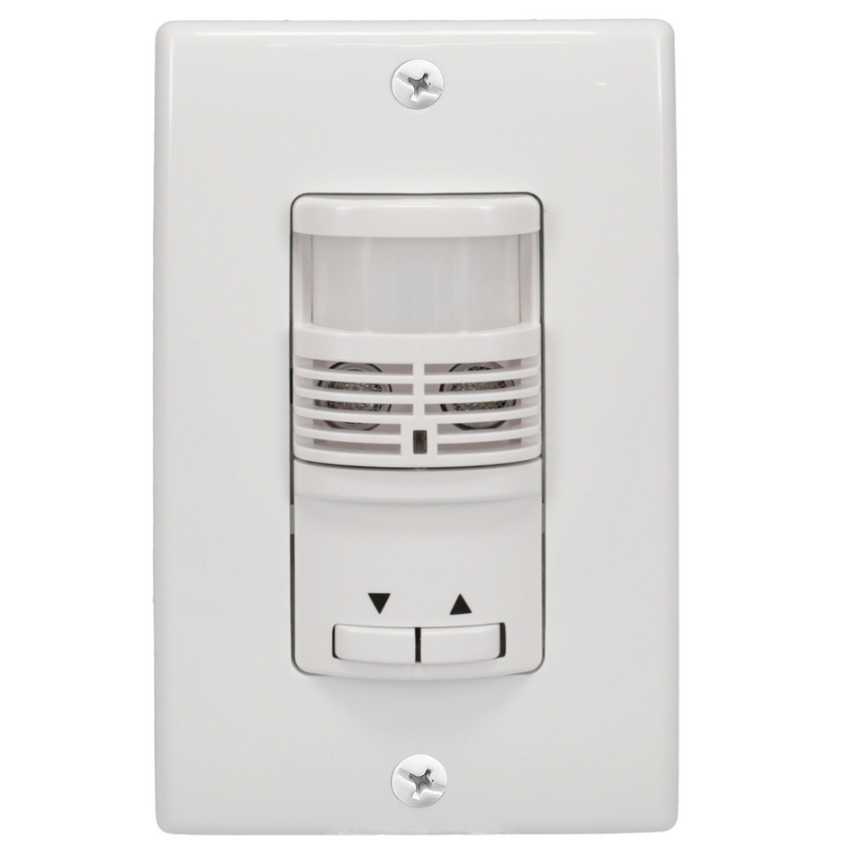 Intermatic IOS-DOV-DTD-WH, Commercial Grade In-Wall 0-10 V Dimming Dual Tech Occupancy/Vacancy Sensor, White