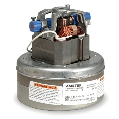 Rotom O5-115792, 5.7'' By-Pass Vacuum Motor, ''Lamb - Ametek'', Two Stage, 120 Volts, 4 Amps, Ball/Sleeve Bearing, Thru-Flow Discharge, Specially Wound for Reduced Performance