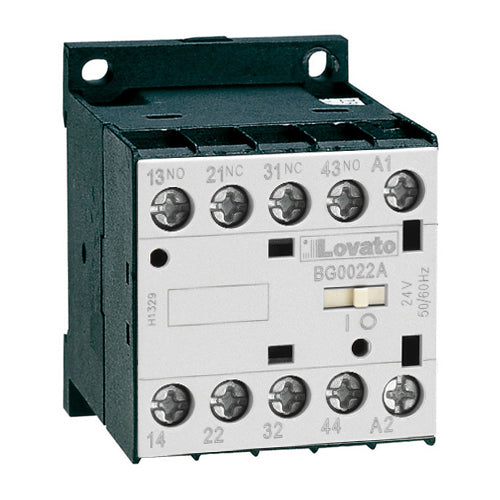 Lovato 11BG0031L048, Control Relay with DC Coil Low Consumption, BG00 Type, 48VDC, 3NO and 1NC, Clamp Screw Terminal