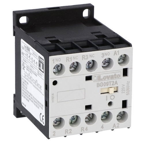 Lovato 11BG09T2A024, Four-Pole BG Series Mini Contactor, AC Coil 50/60Hz, 24VAC, 2NO and 2NC