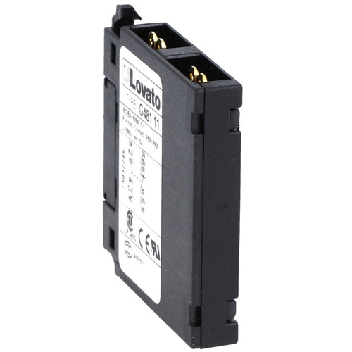 Lovato 11G48111, Auxiliary Contact for Front Lateral Mounting, Faston Terminals, For BF... Series Contactors, 1NO+1NC