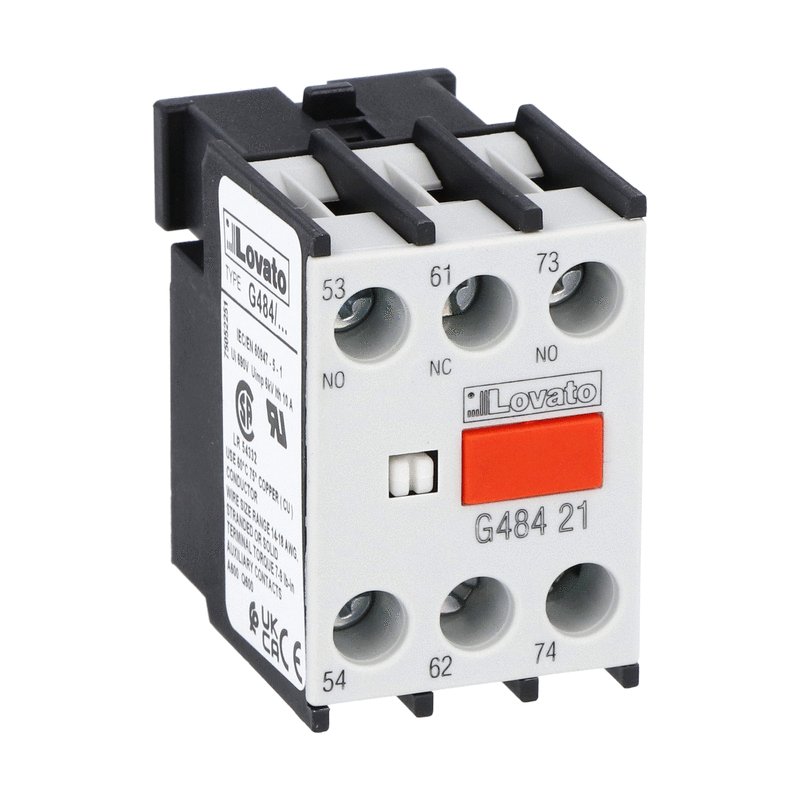 Lovato 11G48421, Auxiliary Contact for Front Centre Mounting, Screw Terminals, For BF... Series Contactors, 2NO+1NC