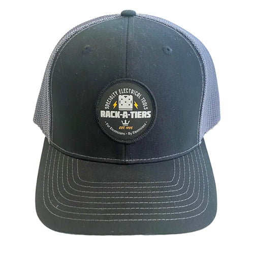 Rack-A-Tiers PRM-Hat.C, Black & Charcoal Patch Hat