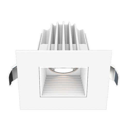 Lotus JXL-COB02-S08W-CCT-WH-2SR-BF-WH, 2" Square White Recessed Economy LED, 120VAC, 8W, 3CCT, 620/670/650 Lumens, Baffle White Reflector, 36° Beam Angle