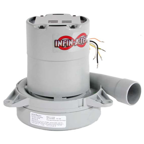 Rotom O5-121102-13, 5.7'' By-Pass Vacuum Motor, ''Infin-A-Tek'', Two Stage, 230 Volts, 4.7 Amps, Ball/Ball Bearing, Tangential Discharge, Brushless, High Efficiency
