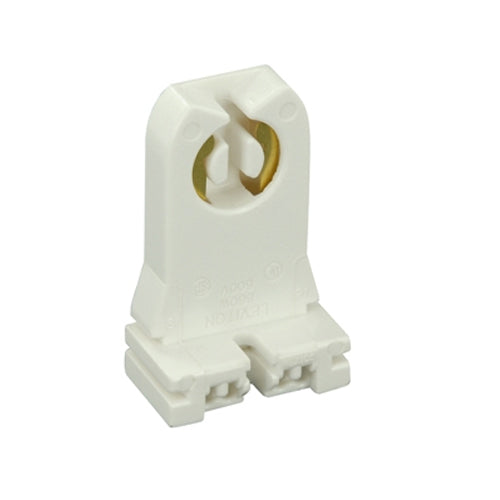 Leviton 13357, Linear Fluorescent Lampholder, 660W, 600V, Medium Base, Bi-Pin, Tall Profile, Slide-On, Turn-Type, Quick-Connect 18AWG Solid or Str. Tinned, White, 2 Packs