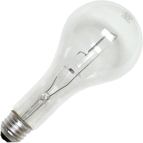 Philips 133918, Incandescent Light Bulb, 300W PS25 Clear Extended Service, 6280 Lumens, 2700K Warm White, 120-130V, Medium E26 Base