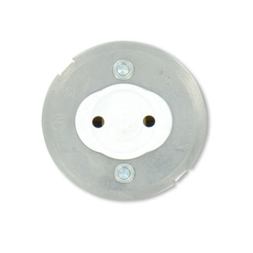 Leviton 13519, Standard Fluorescent Lampholder, Medium Base, Bi-Pin, Snap-In, Stationary, Quickwire 18AWG Solid or Str Tinned, White