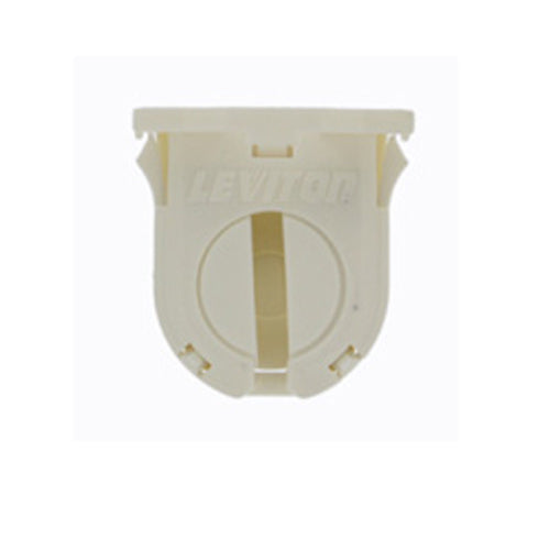 Leviton 13662-SNP, Fluorescent Lampholder, Dedicated T8, 16mm Lamp Center, Small Bi-Pin, Non-Shunted, Turn Type with Lamp Lock, Snap-In with No Post Mounted, Bottom Load, White, 4 Packs