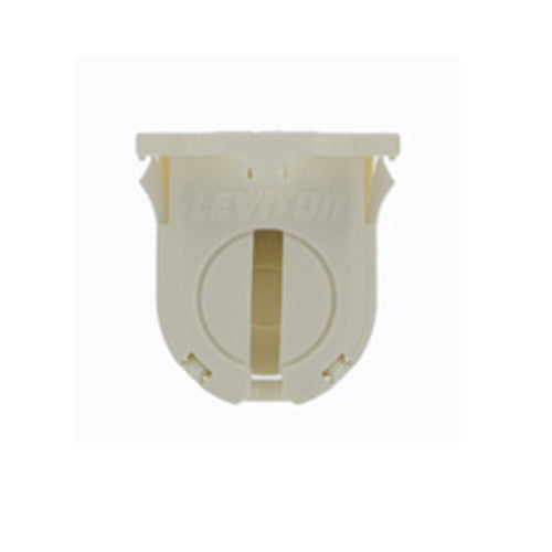 Leviton 13662-SWP, Fluorescent Lampholder, Dedicated T8, 16mm Lamp Center, Small Bi-Pin, Non-Shunted, Turn Type with Lamp Lock, Snap-In with Post Mounted, Bottom Load, White, 4 Packs