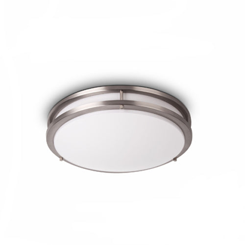 NEXLEDS NX-FMDR14-26W, 14'' Double Ring LED Ceiling Light, 120VAC, 26W, 1850 Lumens, 3000/4000/5000K, Dimmable, White