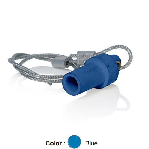 Leviton 15P21-UB, 15 Series Cam-Type Male Protective Cap, Taper Nose, Blue