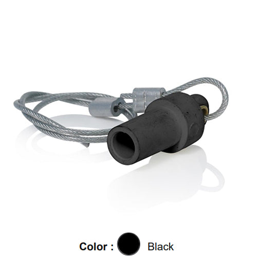 Leviton 15P21-UE, 15 Series Cam-Type Male Protective Cap, Taper Nose, Black