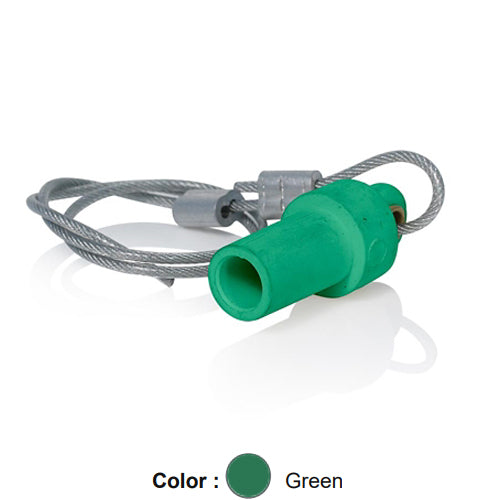Leviton 15P21-UG, 15 Series Cam-Type Male Protective Cap, Taper Nose, Green