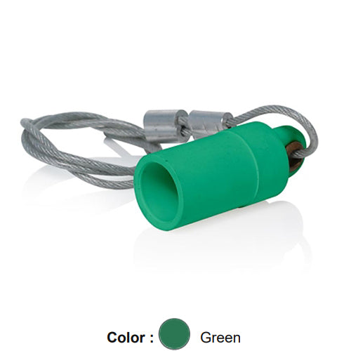 Leviton 15P22-UG, 15 Series Cam-Type Female Protective Cap, Taper Nose, Green