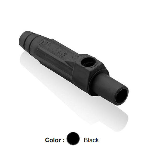 Leviton 15SDF-1UE, Replacement Sleeve for 15 Series Single Pole Cam-Type Female Detachable Plug, Black