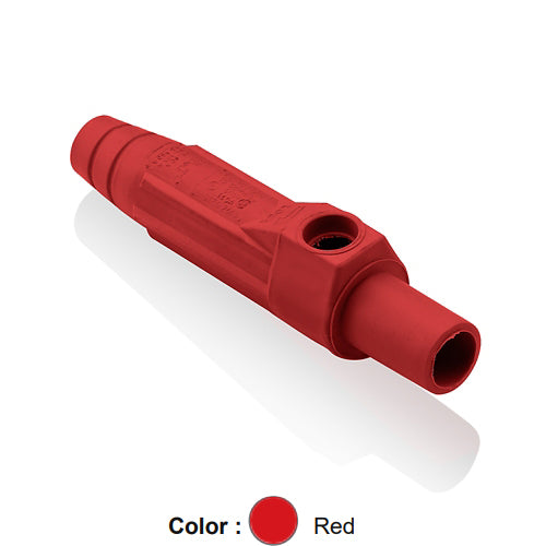 Leviton 15SDF-1UR, Replacement Sleeve for 15 Series Single Pole Cam-Type Female Detachable Plug, Red