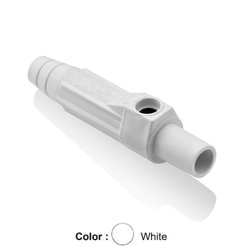 Leviton 15SDF-1UW, Replacement Sleeve for 15 Series Single Pole Cam-Type Female Detachable Plug, White