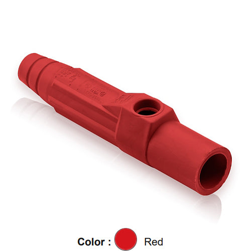 Leviton 15SDM-1UR, Replacement Sleeve for 15 Series Single Pole Cam-Type Male Detachable Plug, Red