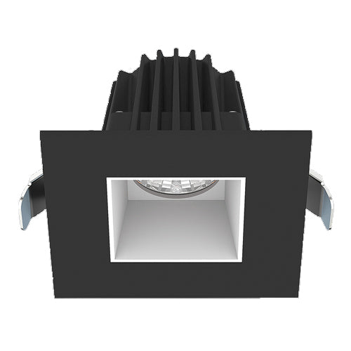 Lotus JXL-COB02-S08W-CCT-BK-2RR-SM-WH, 2" Square Black Recessed Economy LED, 120VAC, 8W, 3CCT, 620/670/650 Lumens, Smooth White Reflector, 36° Beam Angle