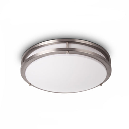 NEXLEDS NX-FMDR16-33W, 16'' Double Ring LED Ceiling Light, 120VAC, 33W, 2300 Lumens, 3000/4000/5000K, Dimmable, White