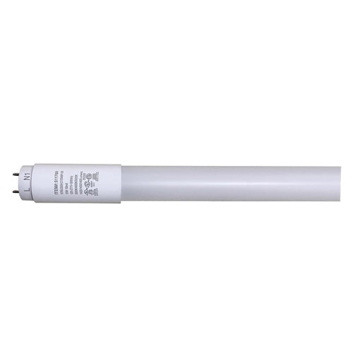 Satco S11760, 2' 10W T8 LED, 120-277V, Medium Bi-pin Base, 3500K/4000K/5000K, 1425/1450/1450 Lumens, Single or Double Ended Wiring, Glass with PET coating