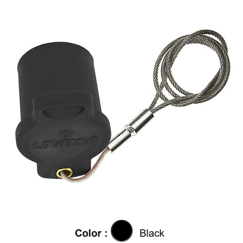 Leviton 16P22-UE, 16 Series Female Protective Cap, Cam-Type, For Use with Female Receptacles, Black