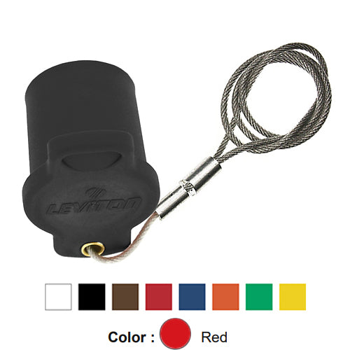 Leviton 16P22-UR, 16 Series Female Protective Cap, Cam-Type, For Use with Female Receptacles, Red