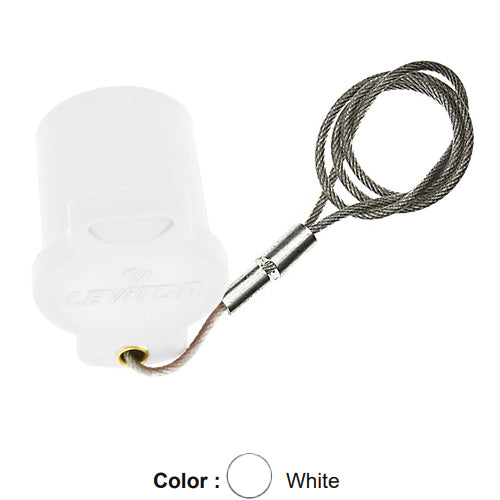Leviton 16P22-UW, 16 Series Female Protective Cap, Cam-Type, For Use with Female Receptacles, White