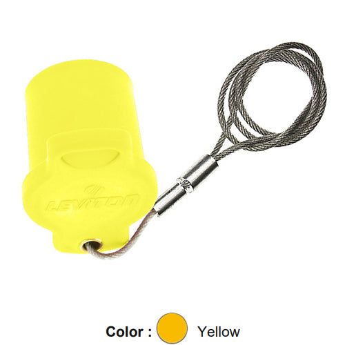 Leviton 16P22-UY, 16 Series Female Protective Cap, Cam-Type, For Use with Female Receptacles, Yellow