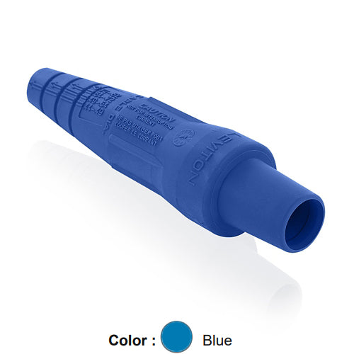 Leviton 16SDF-2UB, Replacement Sleeve for 16 Series Taper Nose Single Pole Cam-Type Female Detachable Plug, Cable Range #2 - 2/0 AWG, Blue