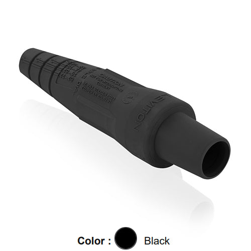 Leviton 16SDF-2UE, Replacement Sleeve for 16 Series Taper Nose Single Pole Cam-Type Female Detachable Plug, Cable Range #2 - 2/0 AWG, Black