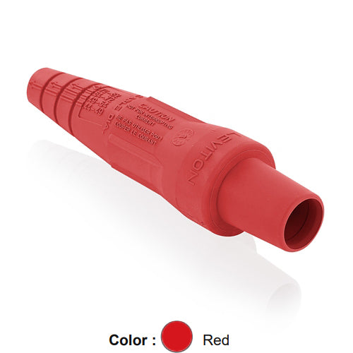 Leviton 16SDF-2UR, Replacement Sleeve for 16 Series Taper Nose Single Pole Cam-Type Female Detachable Plug, Cable Range #2 - 2/0 AWG, Red