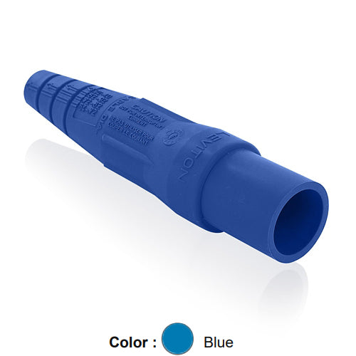 Leviton 16SDM-1UB, Replacement Sleeve for 16 Series Taper Nose Single Pole Cam-Type Male Detachable Plug, Cable Range 2/0 - 4/0 AWG, Blue