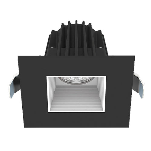 Lotus JXL-COB02-S08W-CCT-BK-2RR-BF-WH, 2" Square Black Recessed Economy LED, 120VAC, 8W, 3CCT, 620/670/650 Lumens, Baffle White Reflector, 36° Beam Angle