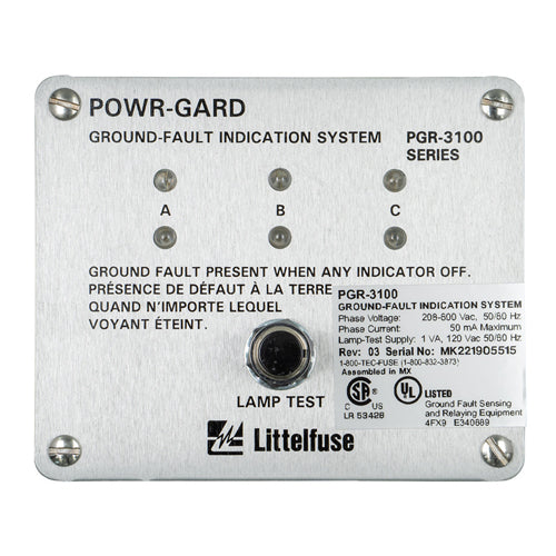 Littelfuse PGR-3100, PGR-3100 Series, Ground-Fault Indication System, 600VAC
