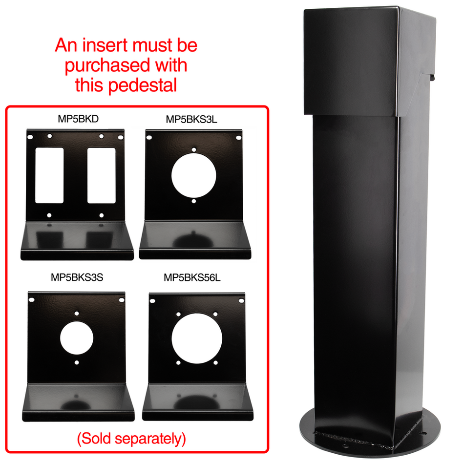 Intermatic OP5BK24, 5x5, 24" Double-Gang Hinge Top Pedestal, Black