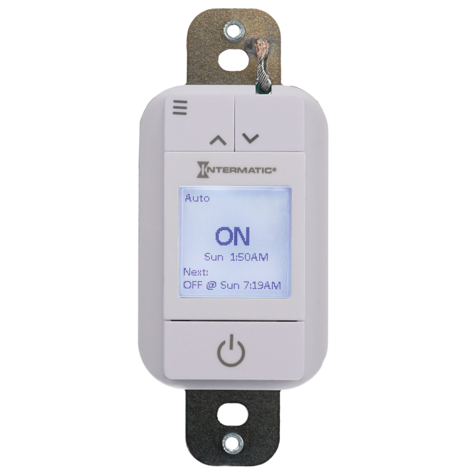 Intermatic ST700W, Ascend® Standard 7-Day Programmable Timer, 120 VAC, 15A, White